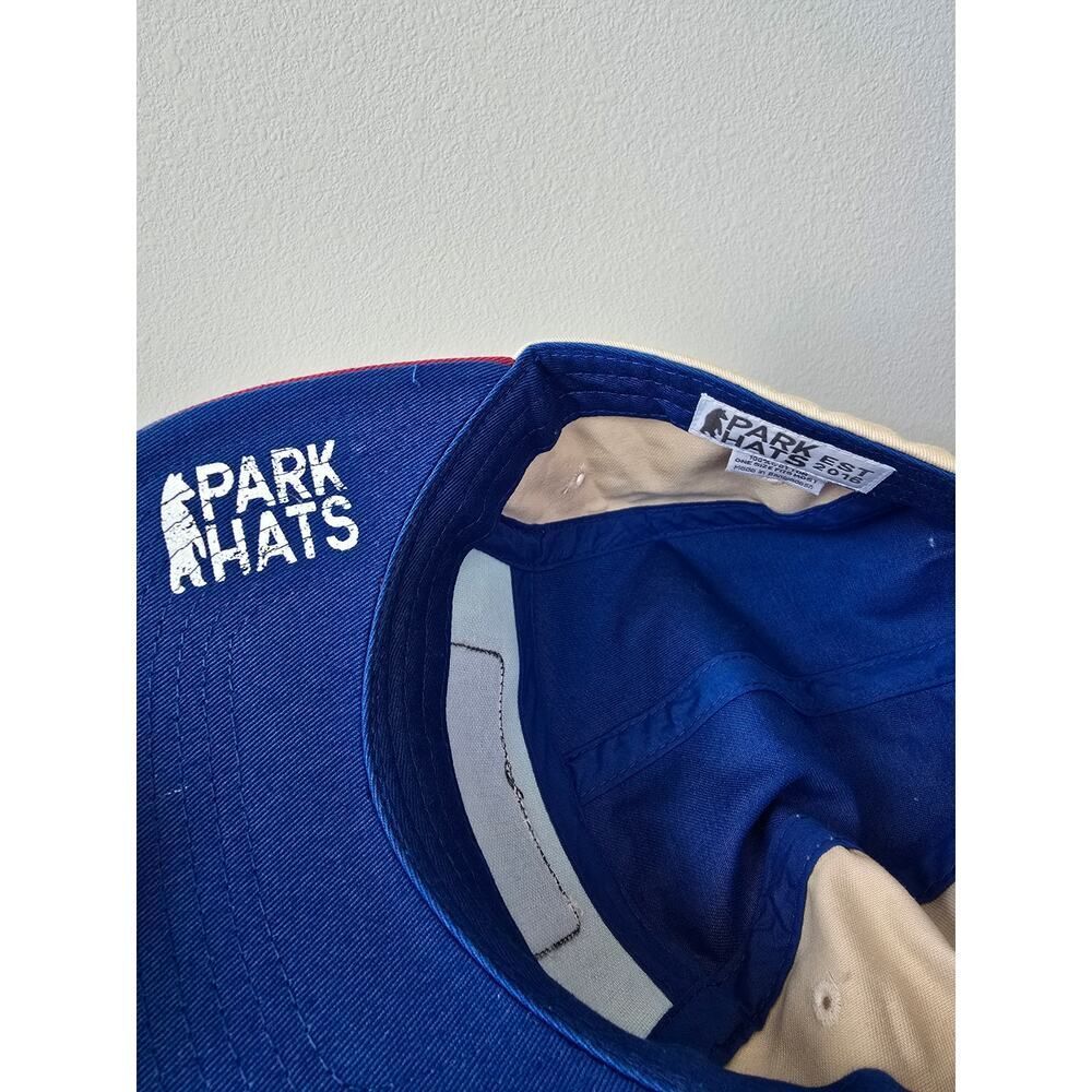 Rocky Mountain Park Hat Colorblock Strapback Vintage Outdoor Cap Streetwear Camp - Picture 5 of 7